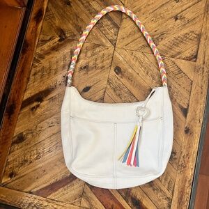 Brighton Barbados White Hardback with multicolor shoulder strap and hassle